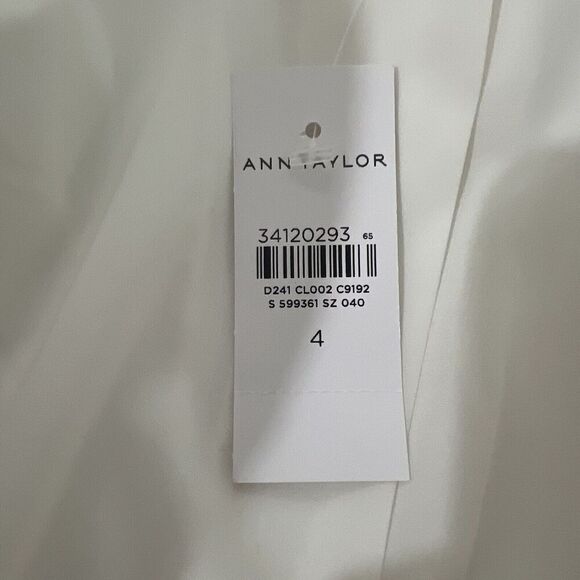 Ann Taylor Hutton Blazer Size 4 White Soft Jacket Brushed Knit NEW NWT - Picture 6 of 8